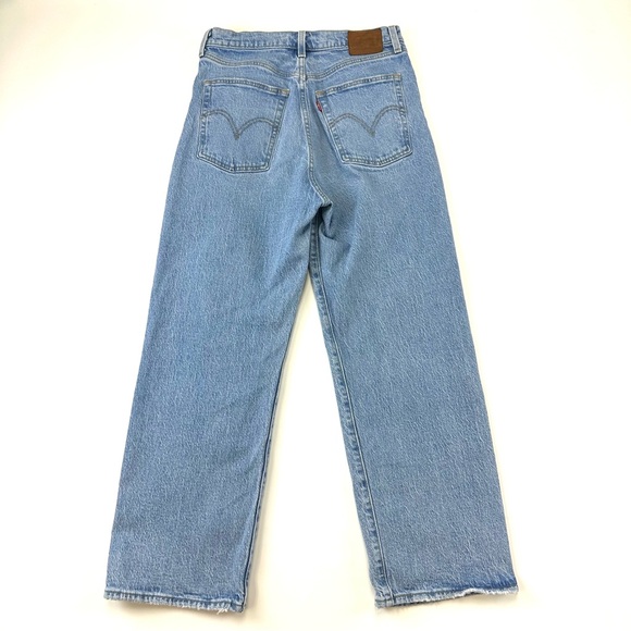 Levis Ribcage Straight Ankle Jean in Samba Done Waist 29 Inseam    Distressed - Picture 10 of 13